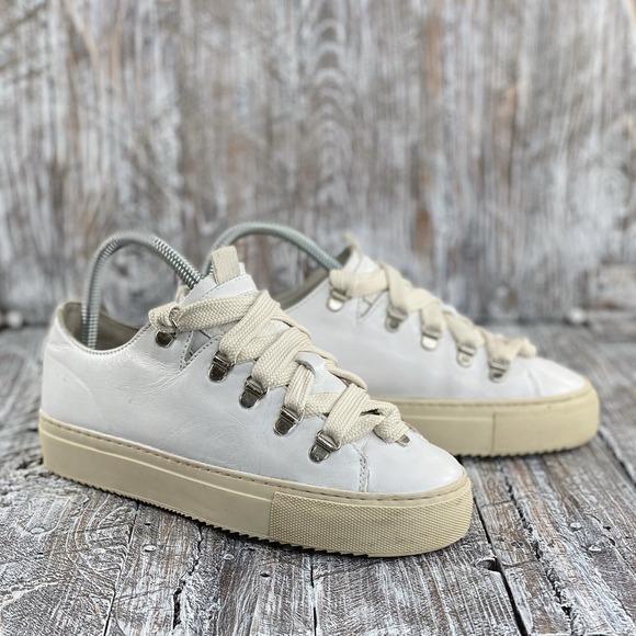 Allsaints‎ Womens Bailey Sneaker White Leather Shoes Size EU 36 / US 5 - Picture 1 of 9